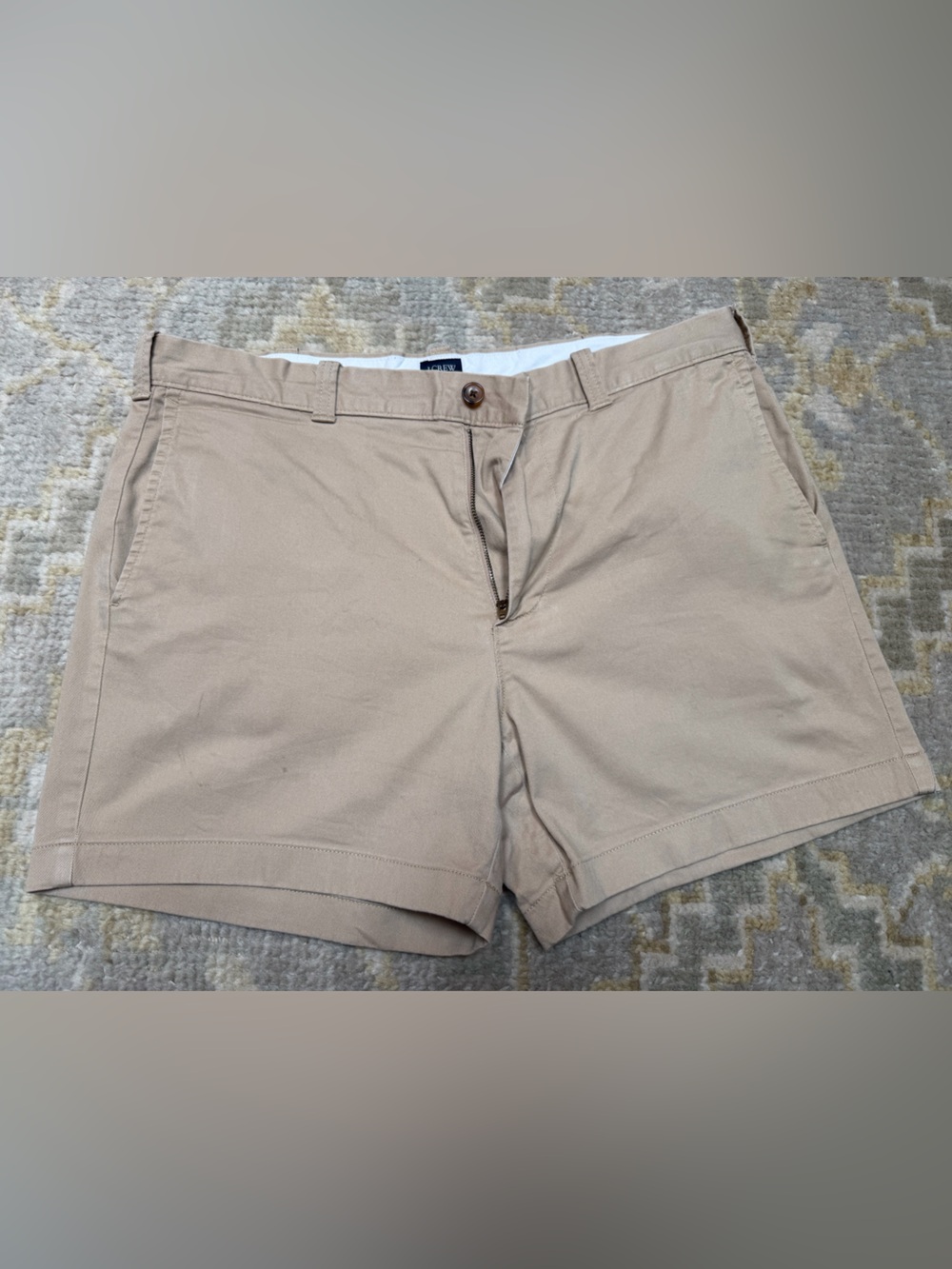 J. Crew Men's Beige Flat Front Shorts